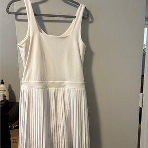 All in Motion White Pleated Exercise Dress